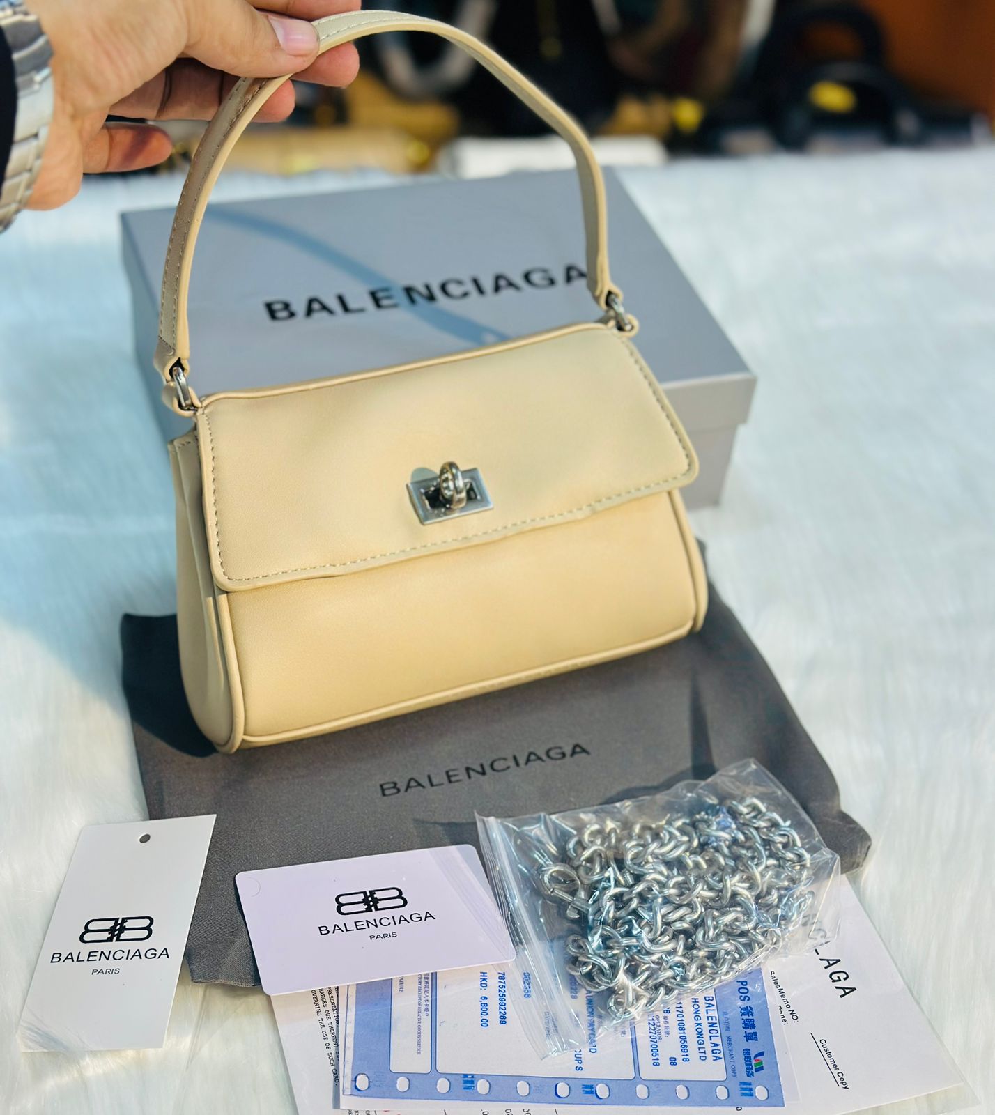 Premium Mini Luxe Turn-Lock Shoulder Bag