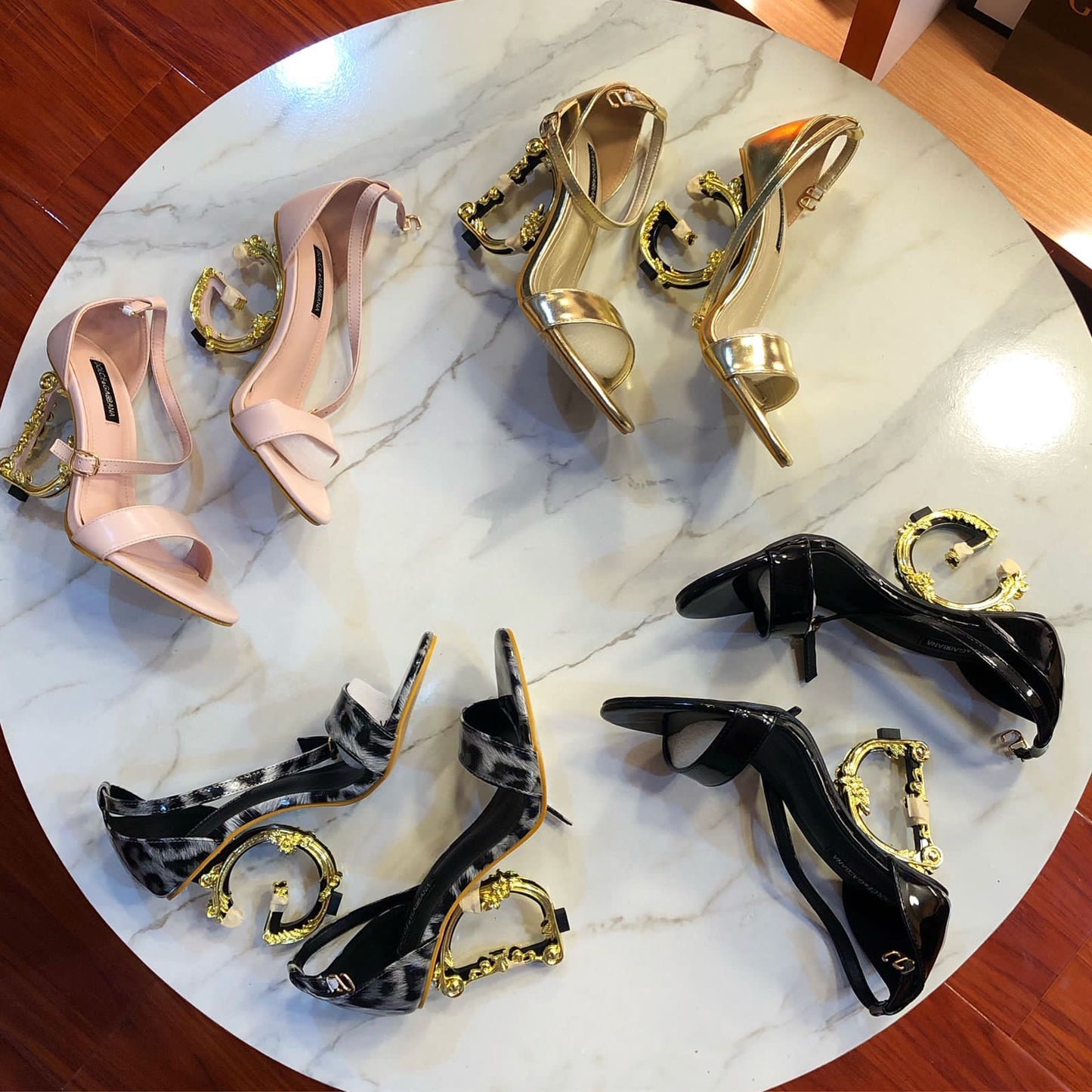 High Heel Gold Buckle Sandal Slippers Fashion Ladies high heels Open Toe Strap