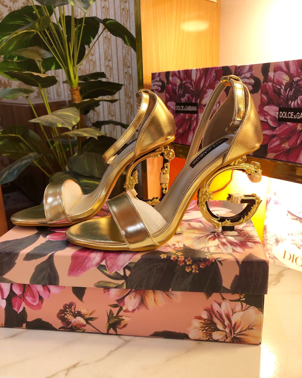 High Heel Gold Buckle Sandal Slippers Fashion Ladies high heels Open Toe Strap
