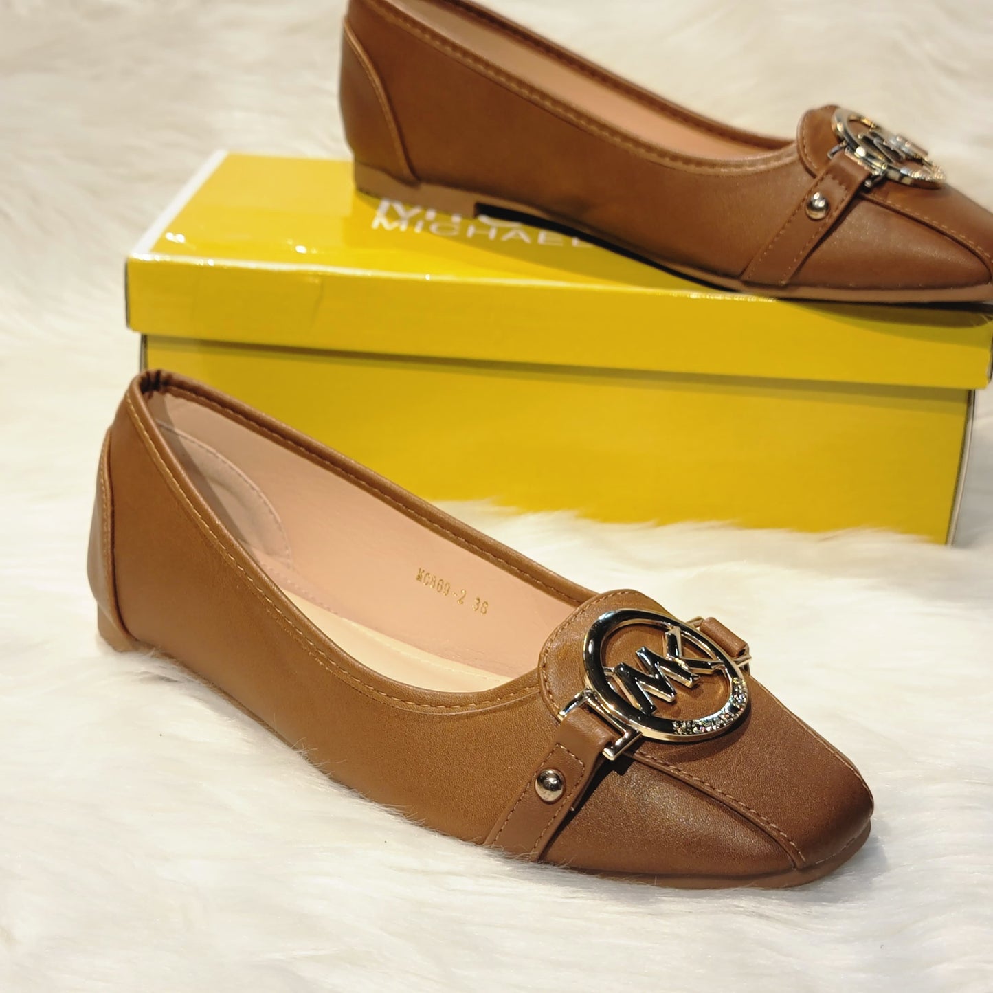 MICHAEL KORS Alice Logo Ballet Flat Shoes