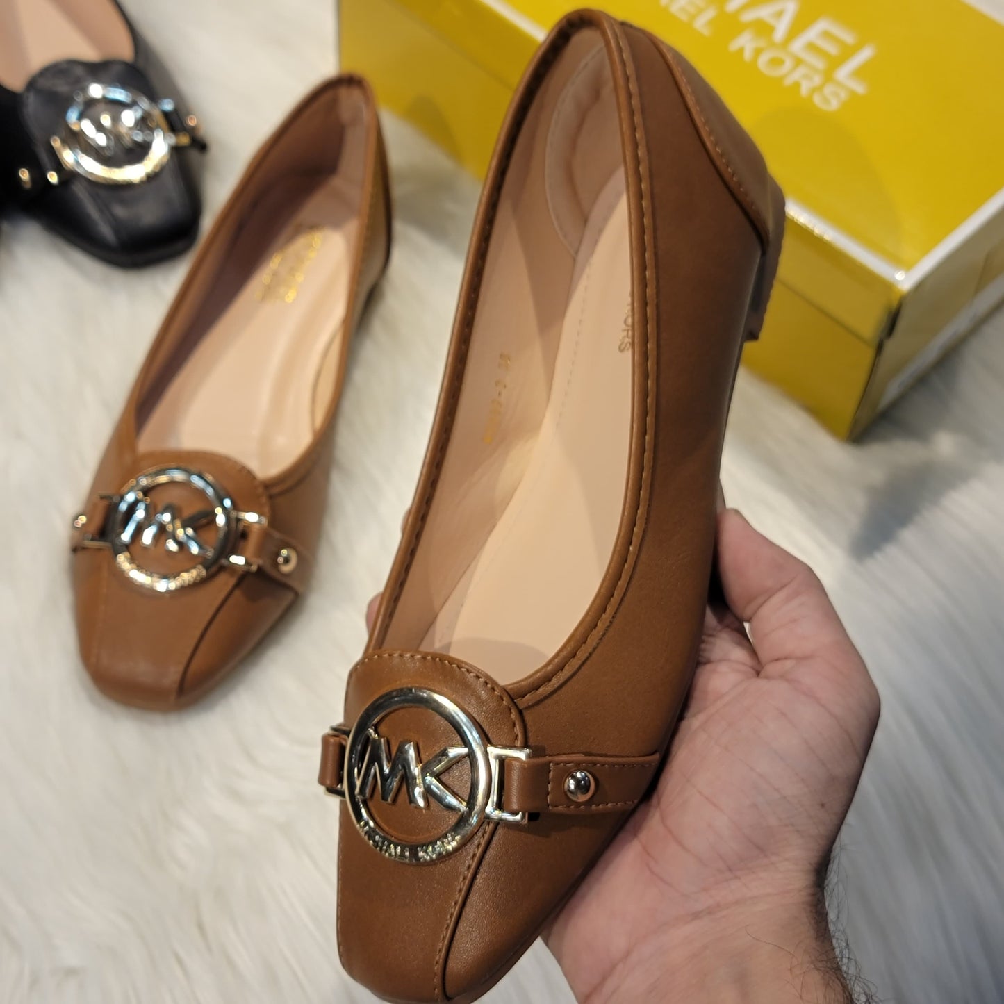 MICHAEL KORS Alice Logo Ballet Flat Shoes