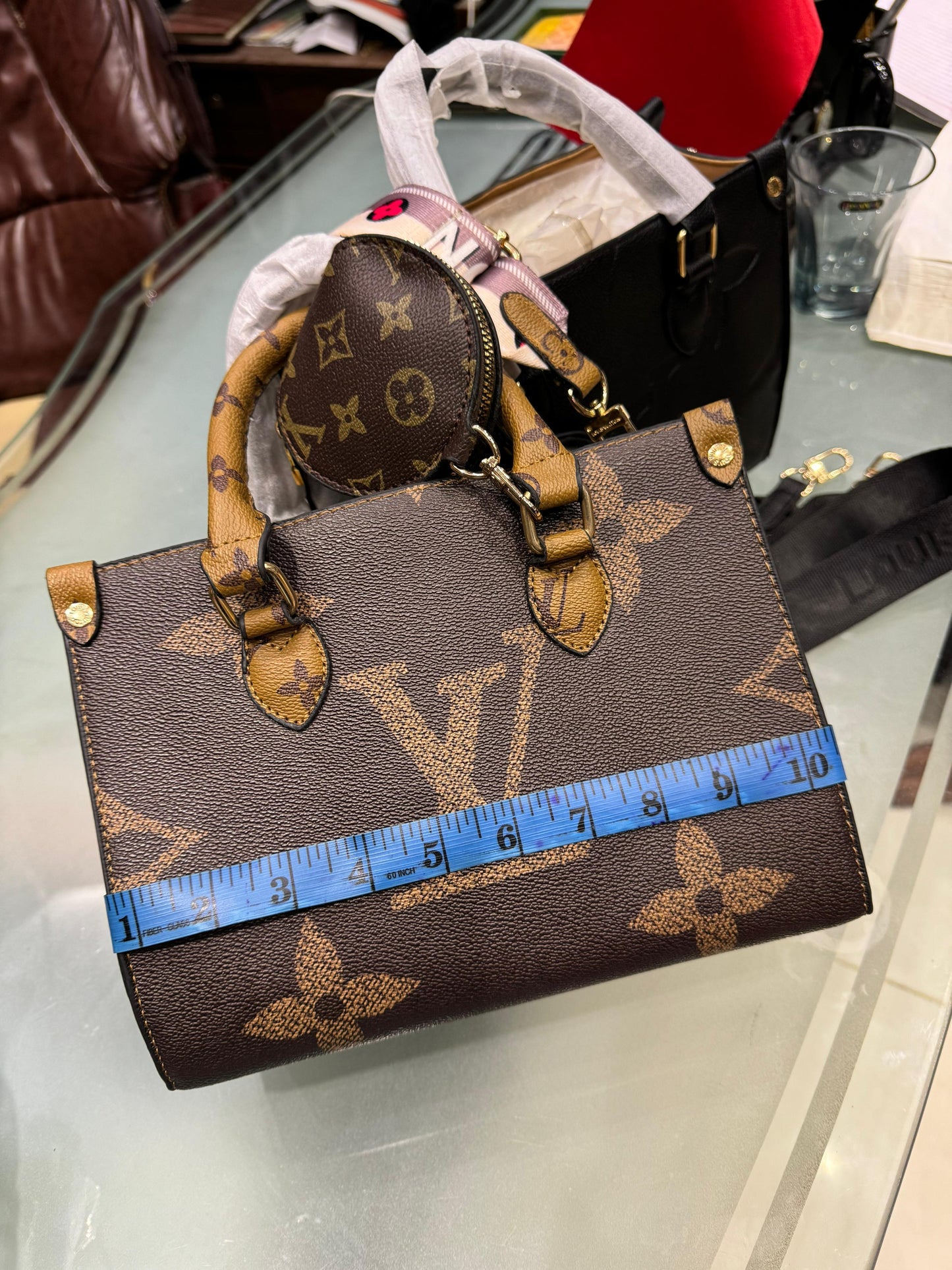 Louis Vuitton High Quality Bag with Ring Pouch Monogrammed Long Strap