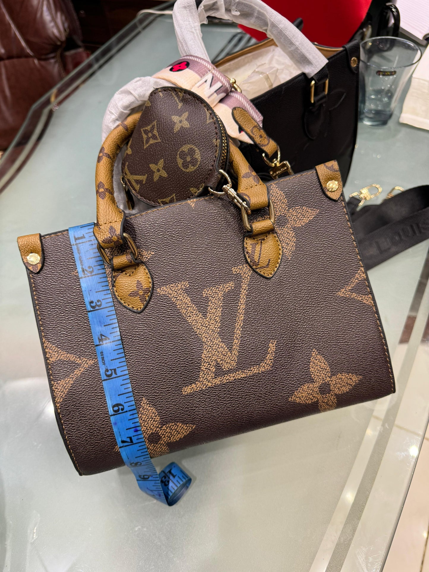 Louis Vuitton High Quality Bag with Ring Pouch Monogrammed Long Strap