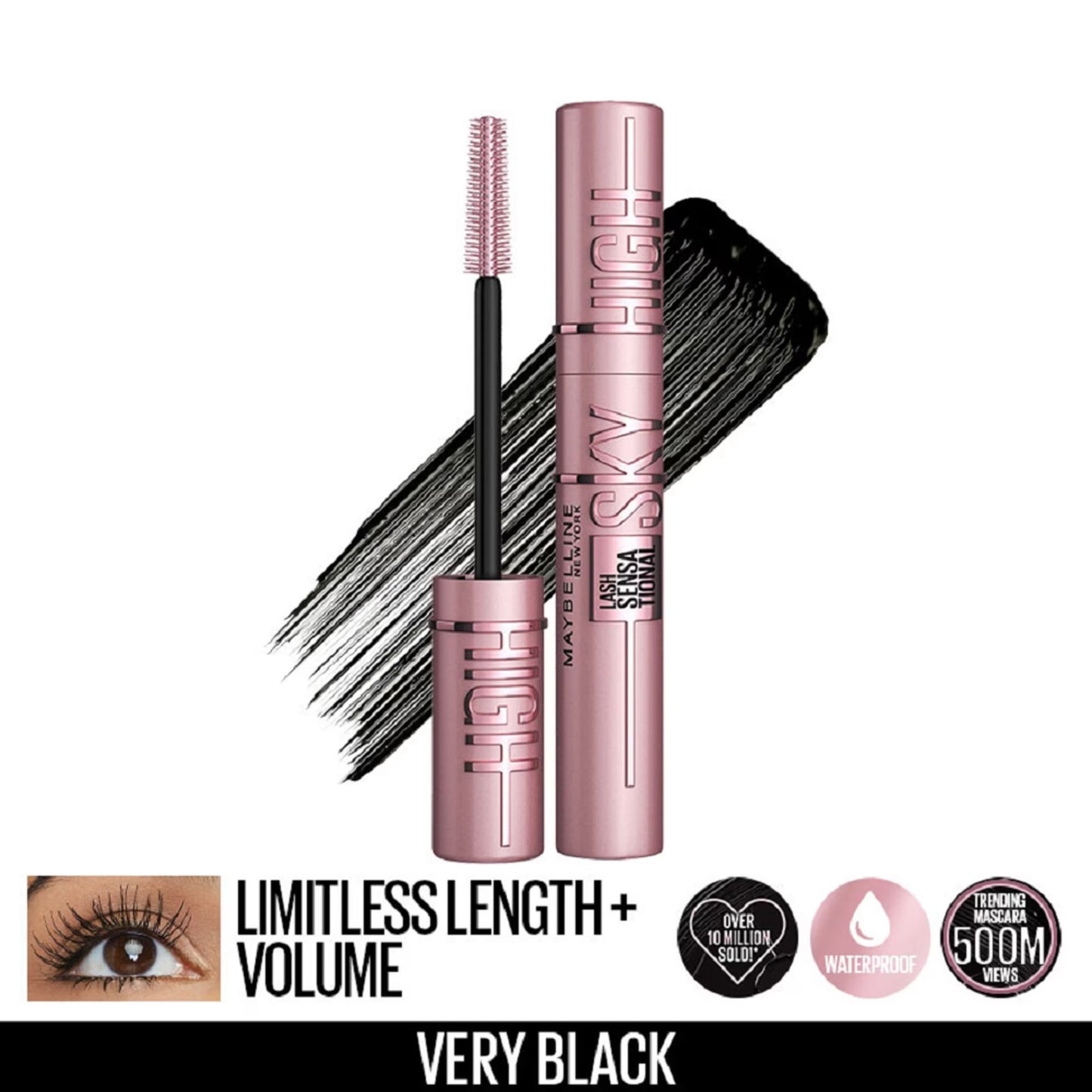Maybelline New York Lash Sensational Sky High Mascara - 01 Very Black/Noir