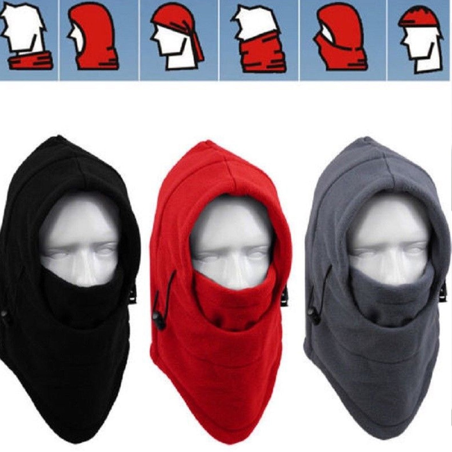 Winter Thermal Outdoor Fleece Motorcycle Windproof Cap