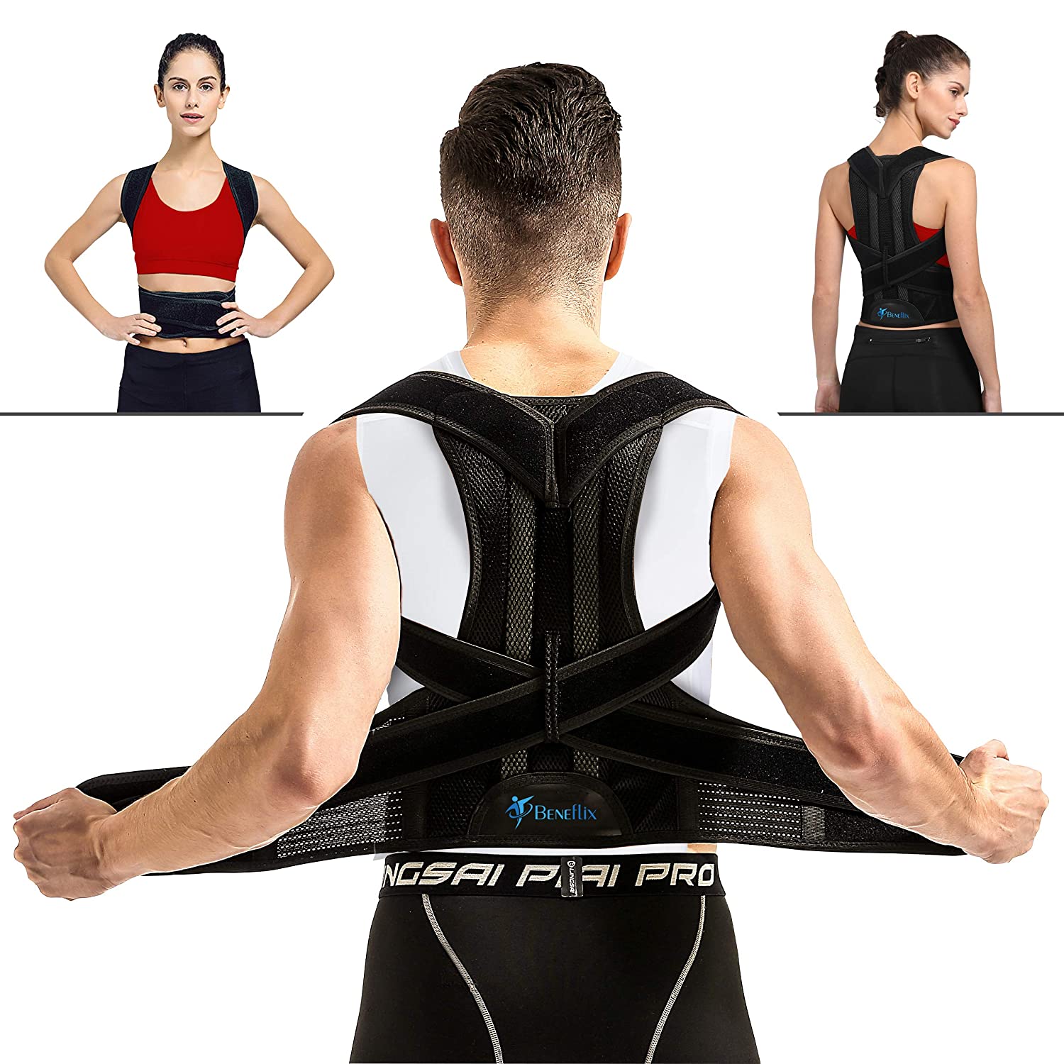 Back Brace Posture Corrector for Women and Men Back Lumbar Support Shoulder Posture  Support for Improve Posture Provide and Back Pain Relief -  Canada