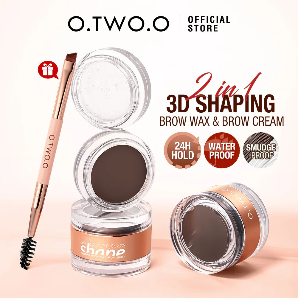 O.TWO.O FLUFF SHAPING BROW WAX AND BROW CREAM