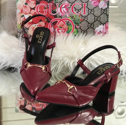 Premium Slingback Block Heels for Women – Pointed Toe Fashion Footwear