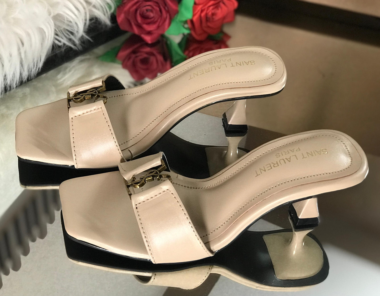 Nude Block Heel Slip-Ons – Premium Women’s Fashion Heels