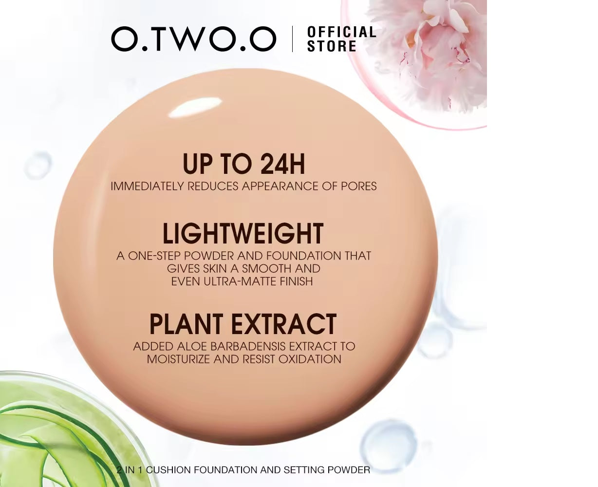 O.TWO.O 2 IN 1 LASTING POWDER AND CUSHION CREAM