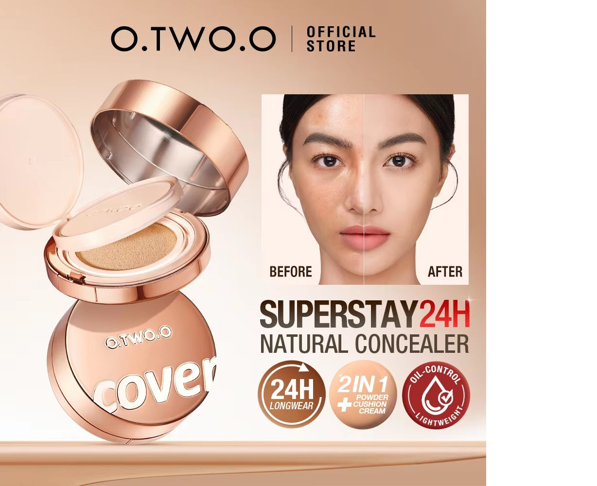 O.TWO.O 2 IN 1 LASTING POWDER AND CUSHION CREAM