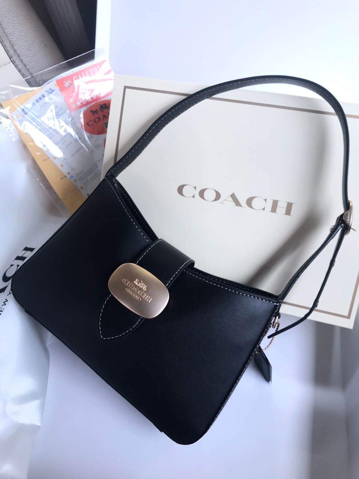 Coach Bag With Brand Box With Brand Card Brand Dust Cover