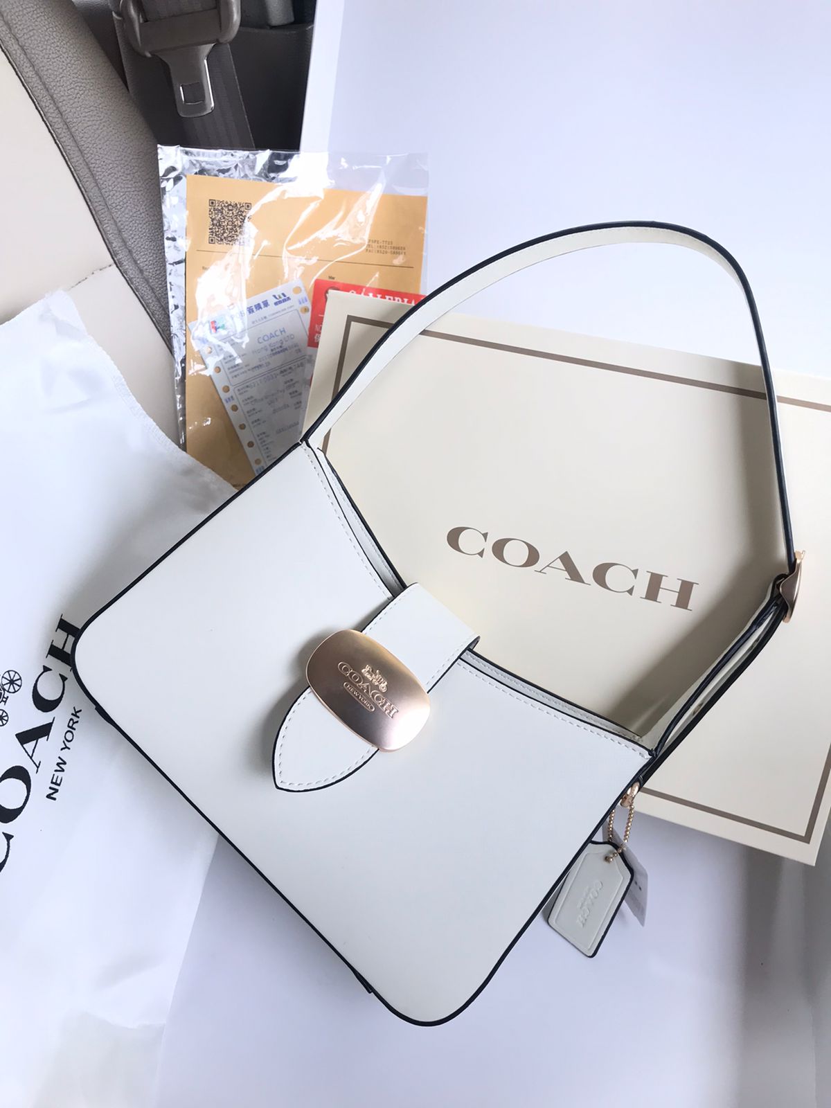 Coach Bag With Brand Box With Brand Card Brand Dust Cover