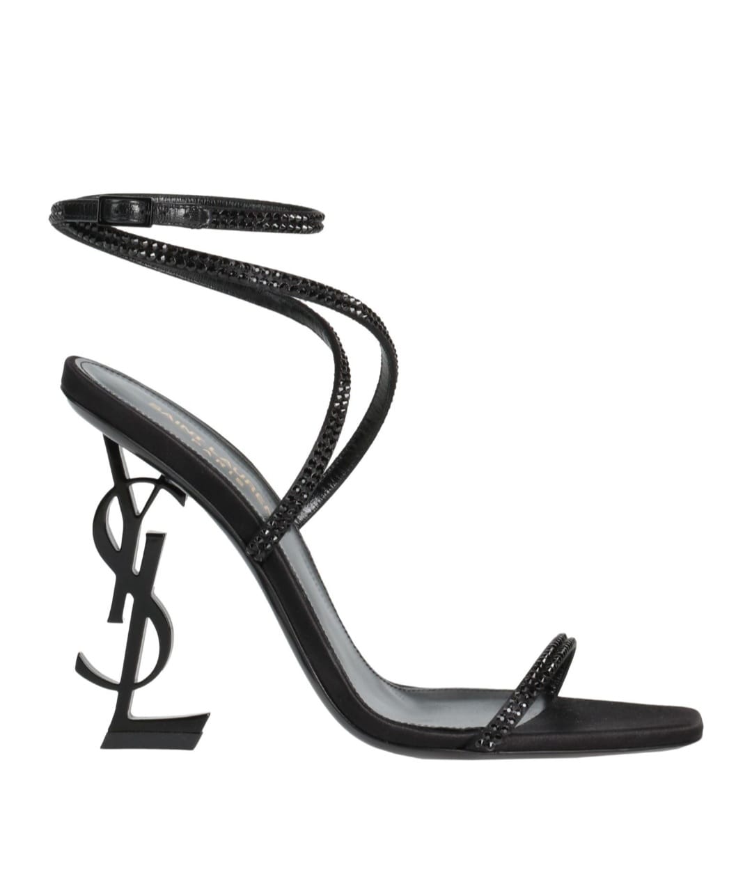 Ysl Logo Heel Sandals – Black Edition