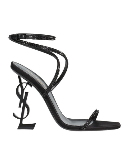 Ysl Logo Heel Sandals – Black Edition