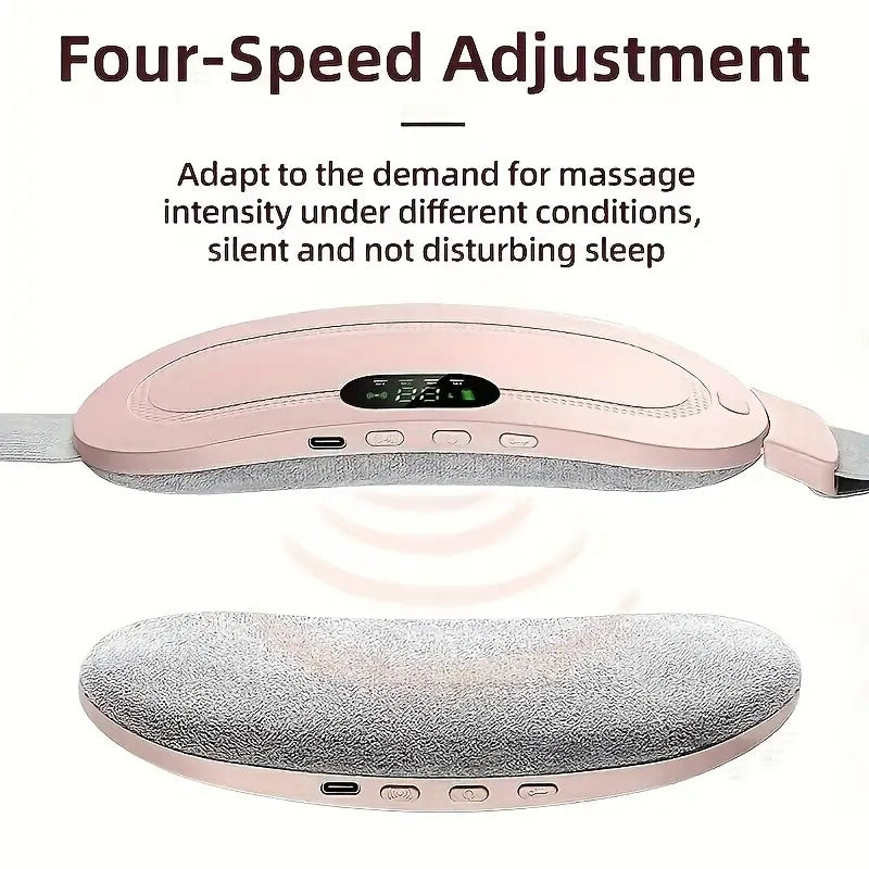 Menstrual Belt - Portable Electric Menstrual Belt- Abdominal Discomfort Heating & Vibrating Massage Belt