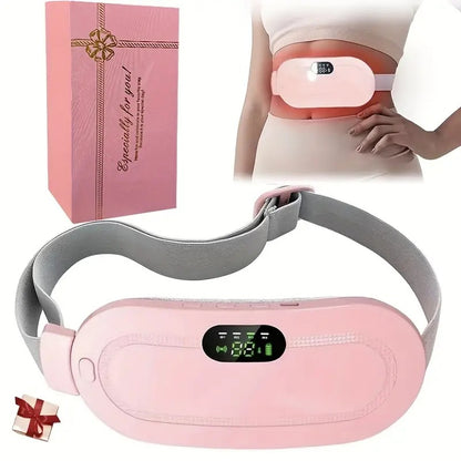Menstrual Belt - Portable Electric Menstrual Belt- Abdominal Discomfort Heating & Vibrating Massage Belt
