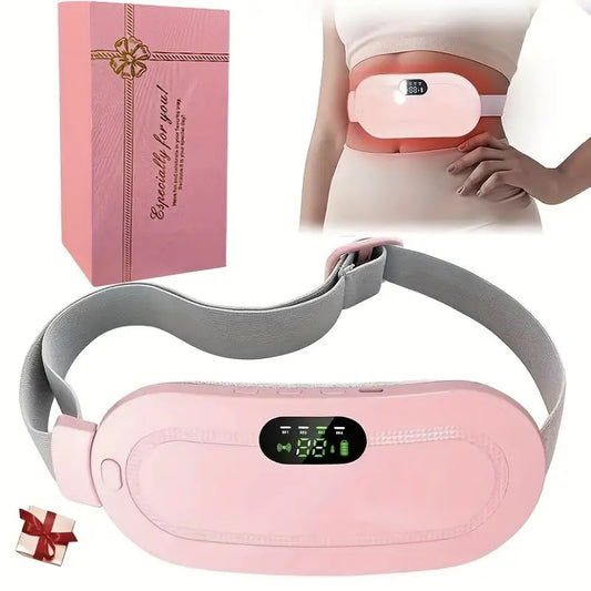 Menstrual Belt - Portable Electric Menstrual Belt- Abdominal Discomfort Heating & Vibrating Massage Belt