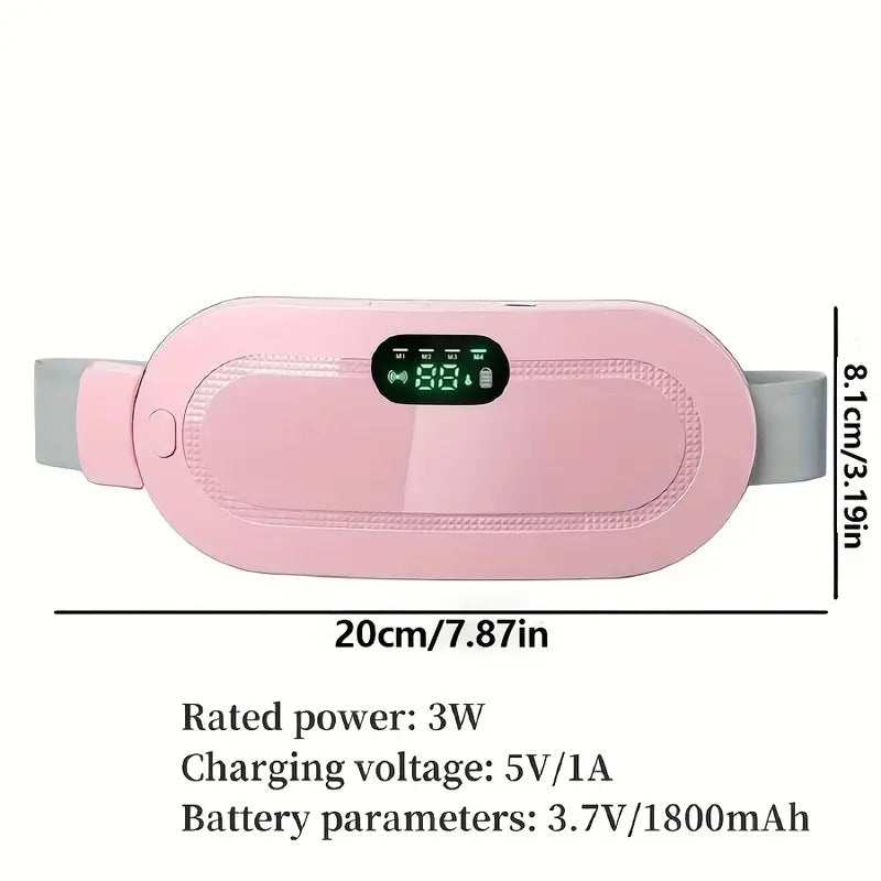 Menstrual Belt - Portable Electric Menstrual Belt- Abdominal Discomfort Heating & Vibrating Massage Belt