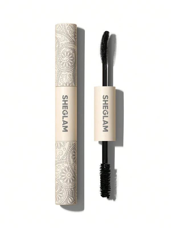 SHEGLAM All-In-One Volume & Length Mascara-Washable Black 2 In 1 Double Head Brush Easy To Remove