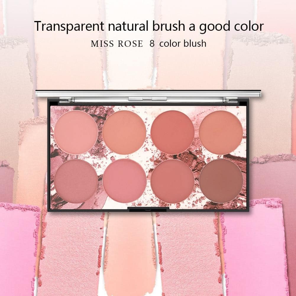 MISS ROSE Blush Palette With 8 Colors