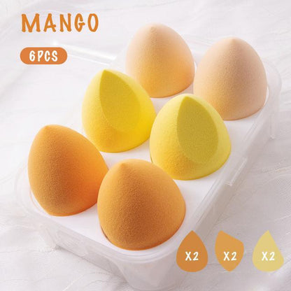 6pcs Multi-Color Makeup Sponge Makeup Puff Mixed Pack