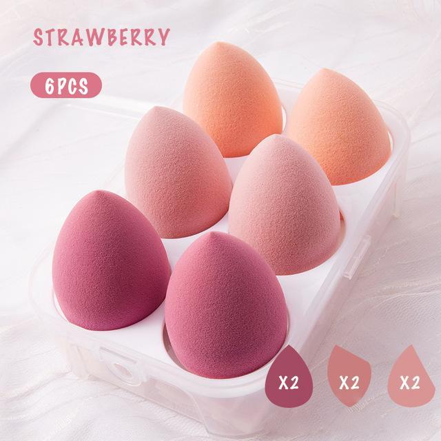 6pcs Multi-Color Makeup Sponge Makeup Puff Mixed Pack