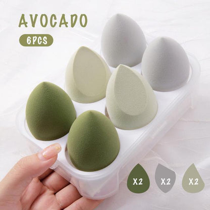 6pcs Multi-Color Makeup Sponge Makeup Puff Mixed Pack