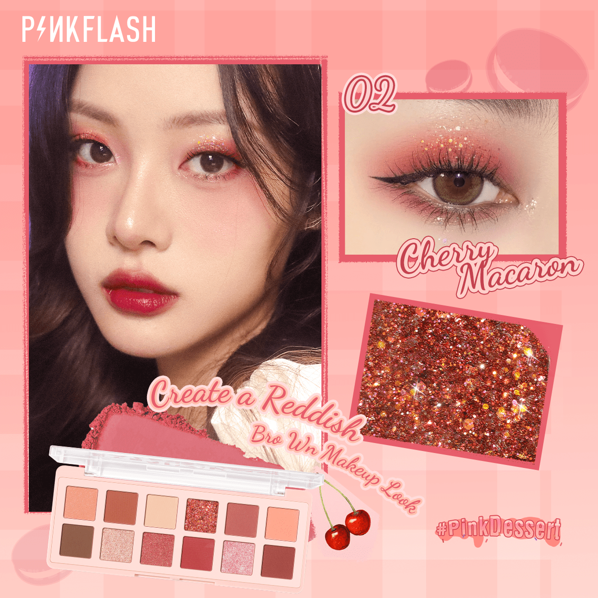 Pinkflash Pro Eyeshadow Palette PF-E15