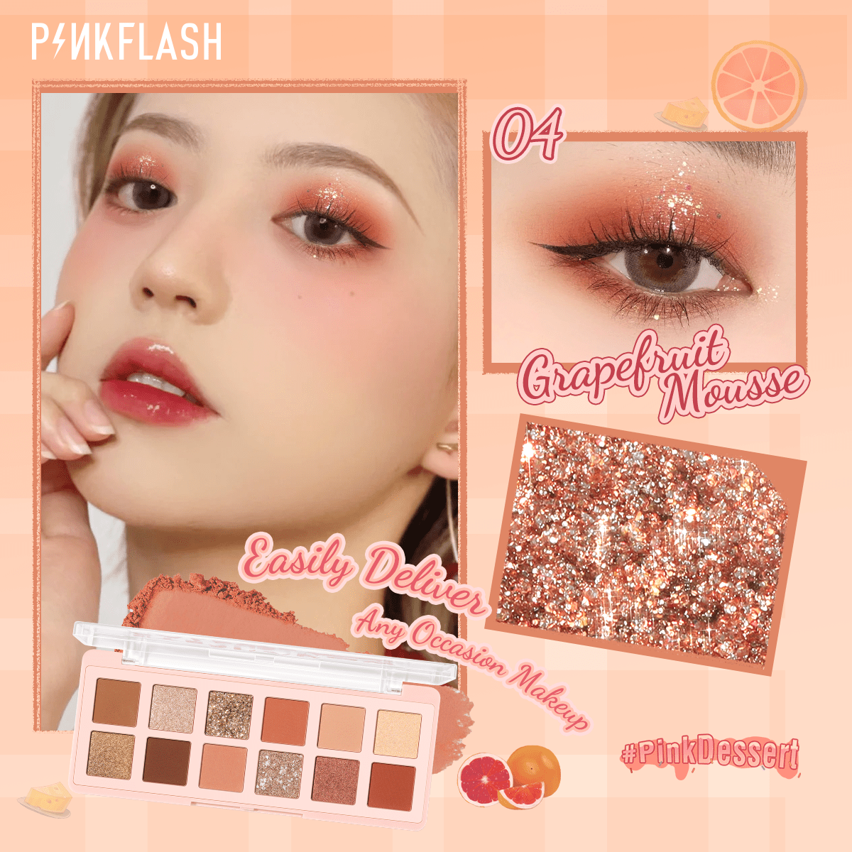 Pinkflash Pro Eyeshadow Palette PF-E15