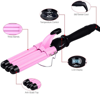 3 Barrel Curling Iron Hair Waver