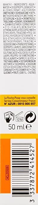 LA ROCHE-POSAY ANTHELIOS ULTRA-LIGHT INVISIBLE FLUID SUNSCREEN SPF50 50ML