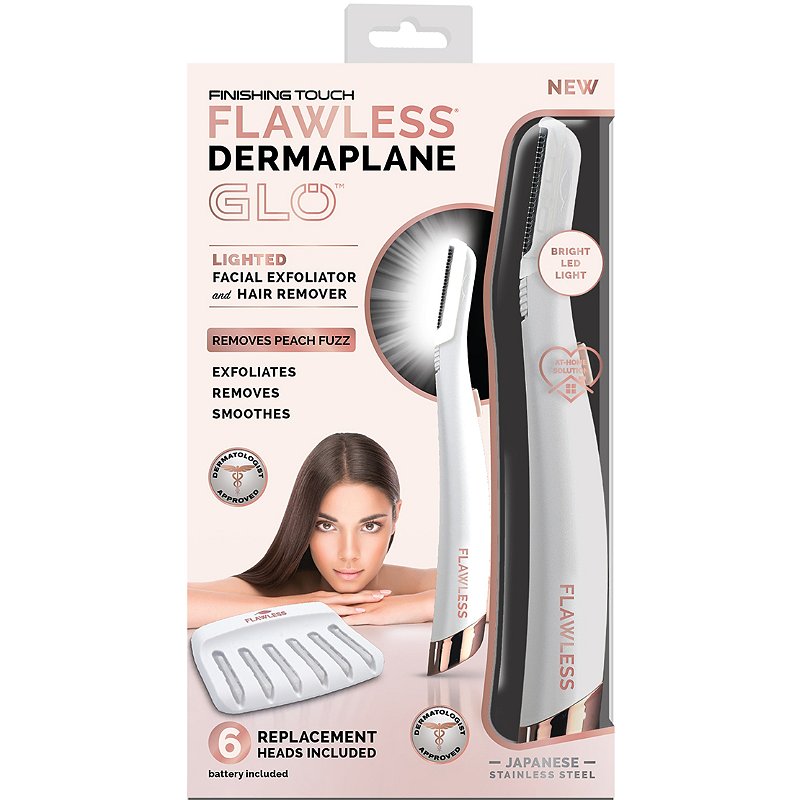 Finishing Touch Flawless Dermaplane Glo Lighted Facial Exfoliator Glamstorepk 7713