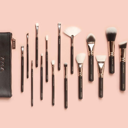 ZOEVA Luxe Complete Makeup Brush Set Includes 15 Face and Eye Makeup Brushes