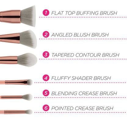 BH Cosmetics Lavish Elegance 15 Pieces Brush Set with Bag