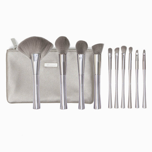 Smoke 'n Mirrors 10 Piece Metalized Brush Set with Bag