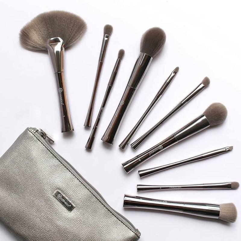 Smoke 'n Mirrors 10 Piece Metalized Brush Set with Bag